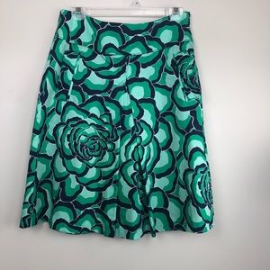 Ann Taylor cotton floral skirt size 4